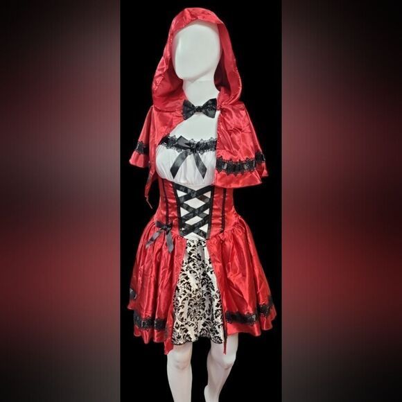 Leg Avenue Gothic Red Riding Hood Halloween Costume Women's Size Small - Picture 2 of 11